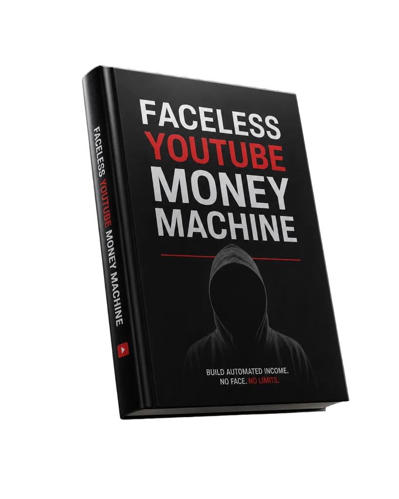 Faceless YouTube Money Machine ebook cover mockup